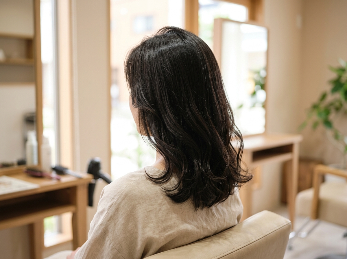 夏の終わりに頭皮と髪を丁寧にケアした自然な仕上がり