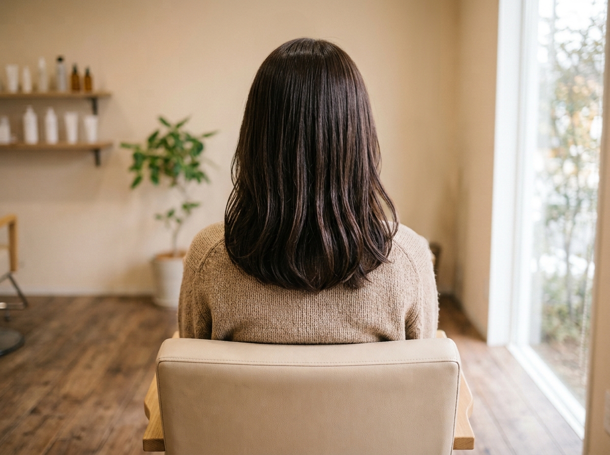 カウンセリングをもとに自然で扱いやすく仕上げたヘアスタイル